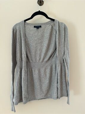 Banana Republic Gray Open Front lightweight  Knit Cardigan